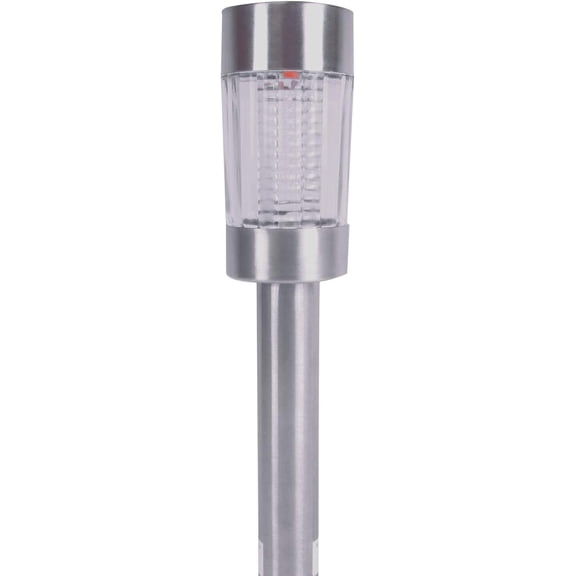 Crosslight Solar Four Multicolor Glass Metal Pathway Light - Weatherproof with Color Select LED's; Pure White, Red, Green and Blue (4-Pack)