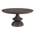 thumbnail image 1 of Crossman 60" Round Dark Brown/Gray Solid Wood Table Top & Base Dining Table, 1 of 6
