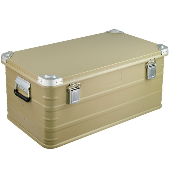 Crossover Aluminum Overland Storage, Trunk, Metal Cargo Case, Storage Box (95L Large, Tan)