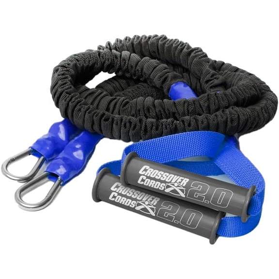 Crossover Cords - Shoulder Resistance/Exercise Bands - Perfect for Warmups, Arm Care, Rotator Cuff Exercise or Physical Rehab from Injury - One Set of 2 Cords