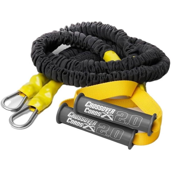 Crossover Cords - Shoulder Resistance/Exercise Bands - Perfect for Warmups, Arm Care, Rotator Cuff Exercise or Physical Rehab from Injury - One Set of 2 Cords