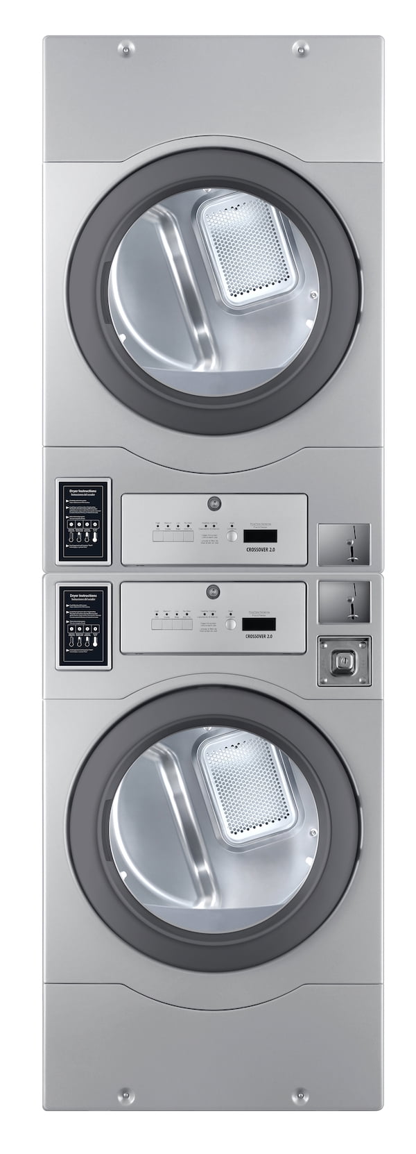Crossover 2.0 by Wascomat 7-cu. ft. Coin Operated Gas Commercial Dryer Stacked Units, GAS DRYER/DRYER STACK