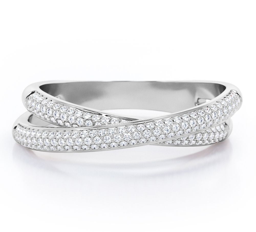 Micro pave shop stackable rings