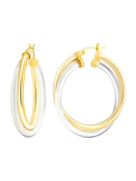 Crossover Lucite Hoops