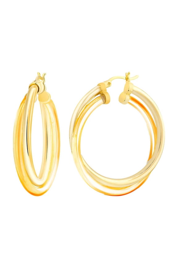 Crossover Lucite Hoops