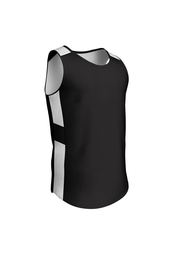 Crossover Reversible Basketball Jersey, Adult 2X-Large, Black and White