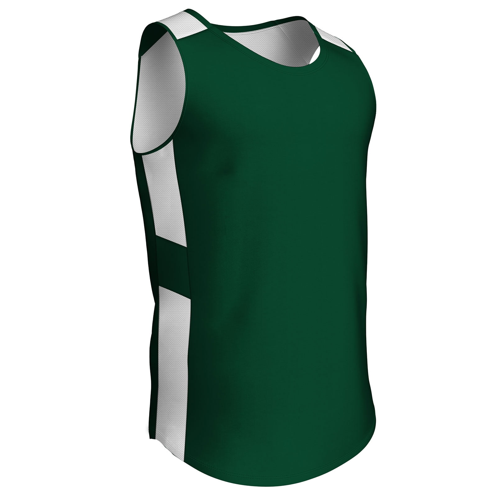 Crossover Reversible Basketball Jersey, Adult 2X-Large, Forest Green and  White 