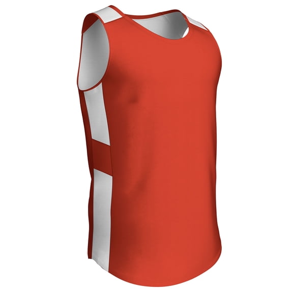 Crossover Reversible Basketball Jersey, Adult X-Large, Orange and White