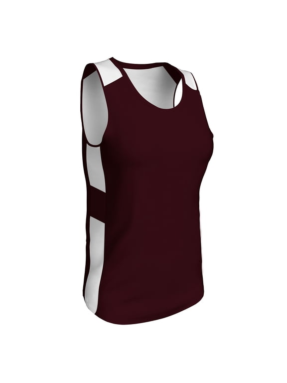 Crossover Reversible Basketball Jersey, Women's Large, Maroon and White
