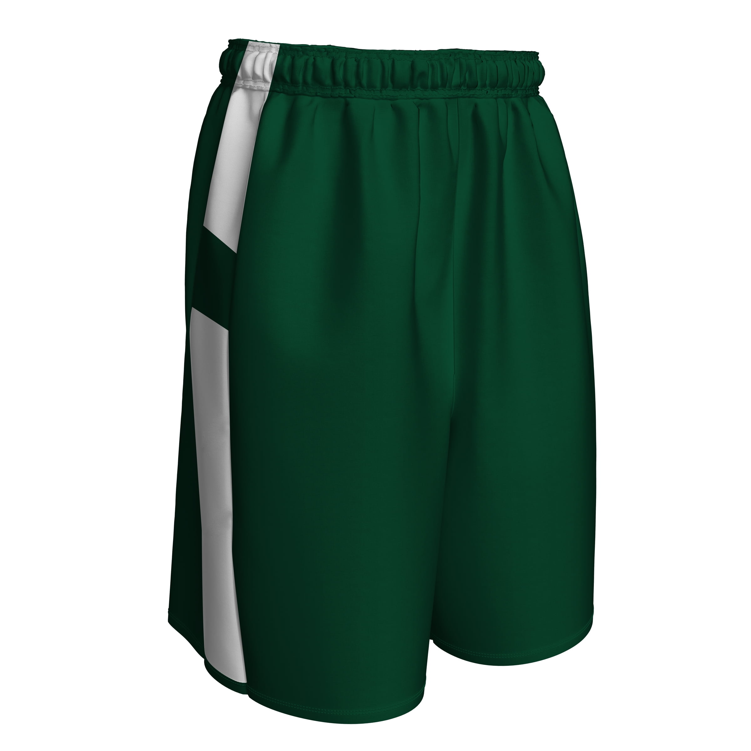 Crossover Reversible Basketball Shorts, Men's Small, Forest Green and White