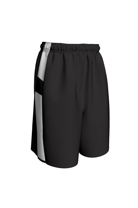 Crossover Reversible Basketball Shorts, Youth Large, Black and White