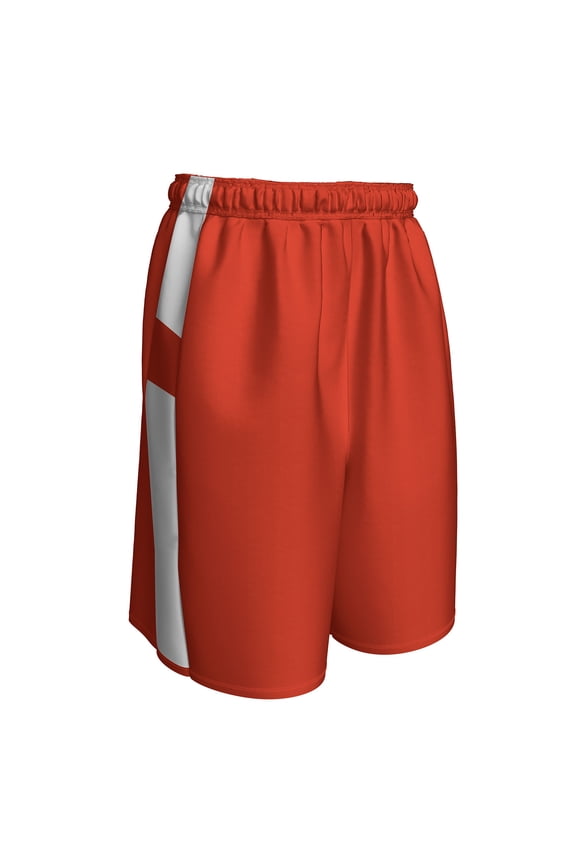 Crossover Reversible Basketball Shorts, Youth Small, Orange and White