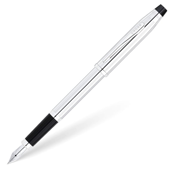 Cross Century® II Lustrous Chrome with Polished Chrome Appointments and Stainless Steel Medium Nib Fountain Pen