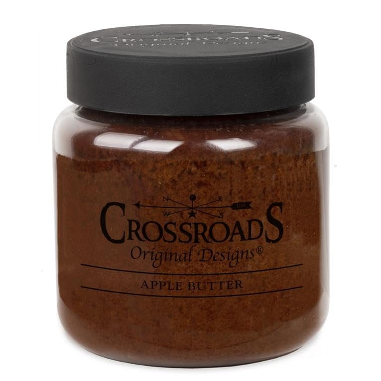 Crossroads Apple Butter Scented Jar Candle, 16 Oz, Home Fragrance Accessories
