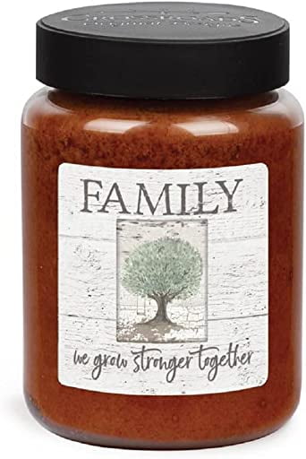 Crossroads BMS-39807 Family We Grow Stronger Together Buttered Maple Syrup Jar Candle, 26 oz