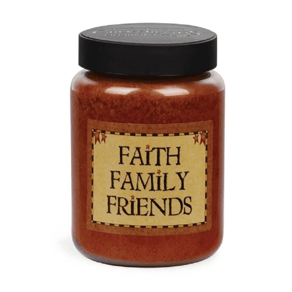 Crossroads BMS-COD9 Faith Family Friends Buttered Maple Syrup Jar Candle, 26 oz