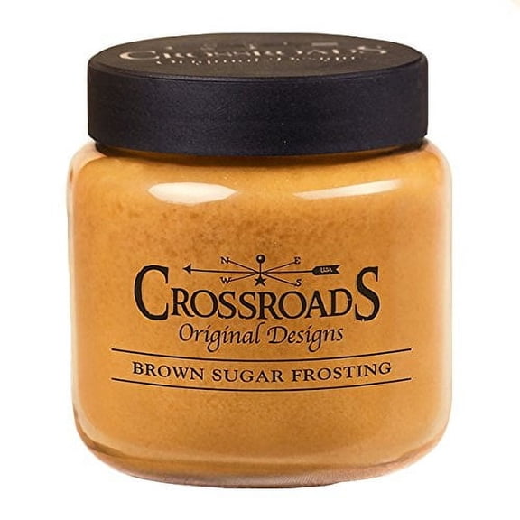 Crossroads Candle 16 Ounce Jar Candle, Brown Sugar Frosting
