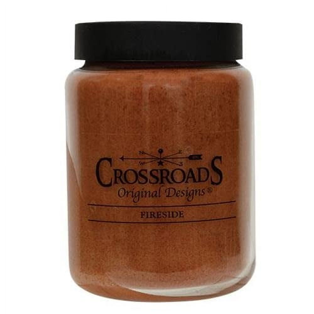 Amber Glass Fireside Scented Jar Candle, 26oz