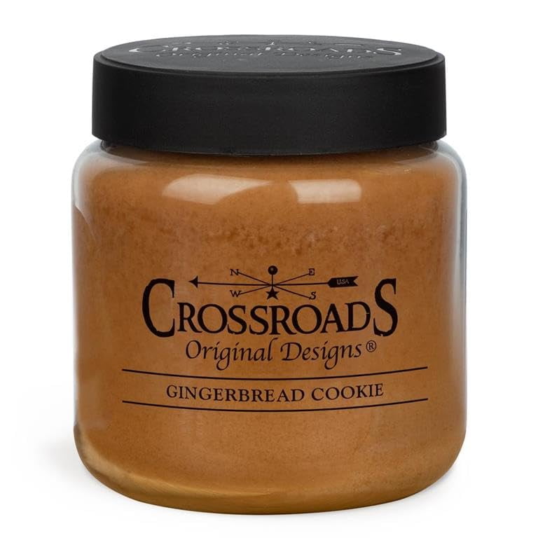 Crossroads Gingerbread Cookie Scented Jar Candle, 16 Oz, Home Fragrance Accessories
