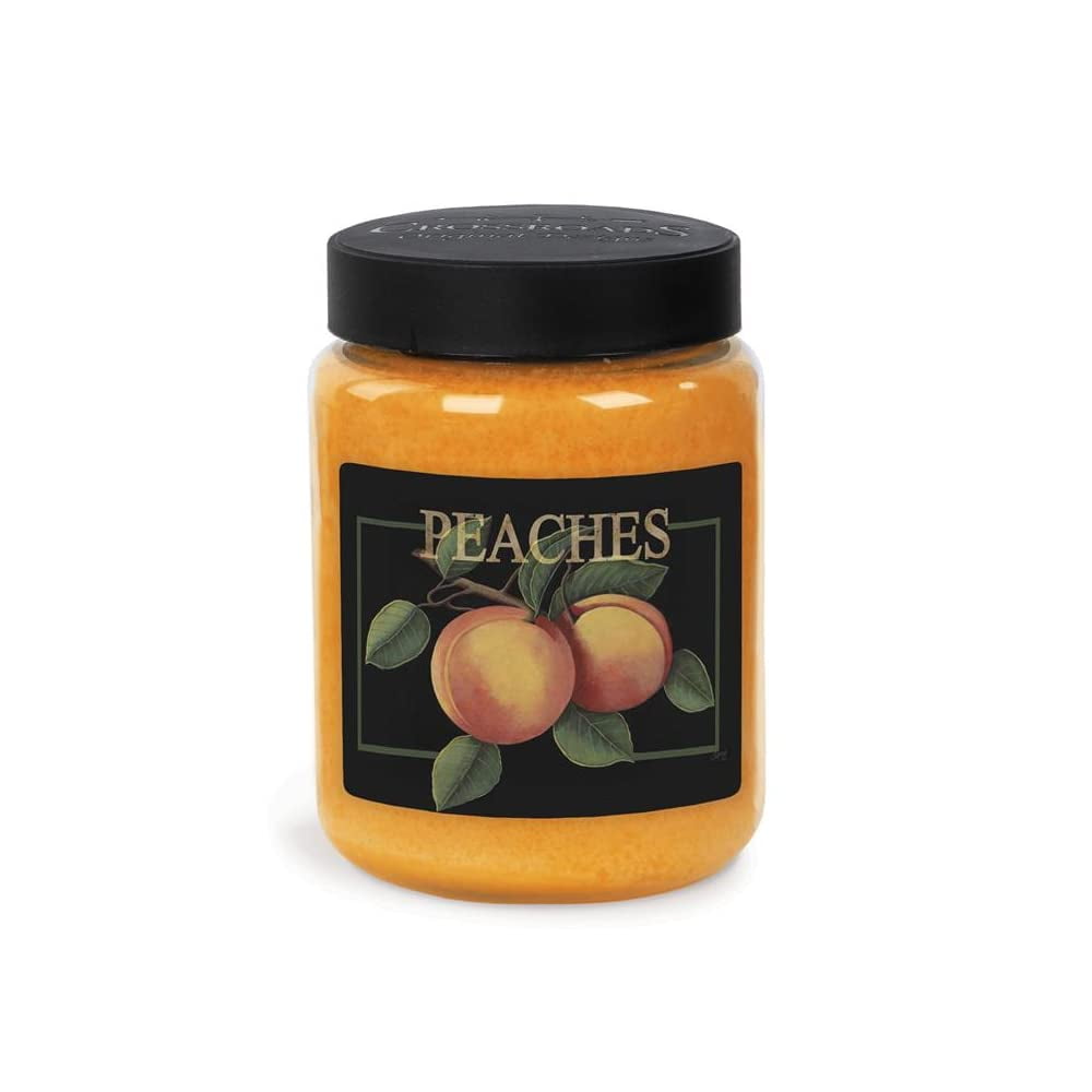 Crossroads Spiced Georgia Peach Jar Candle, Peaches, 26-Ounce, Paraffin Wax