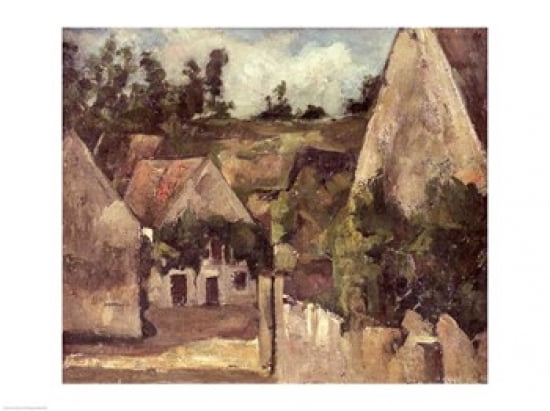 Crossroads at the Rue Remy Auvers c1872 Canvas Art - Paul Cezanne (24 x 18)