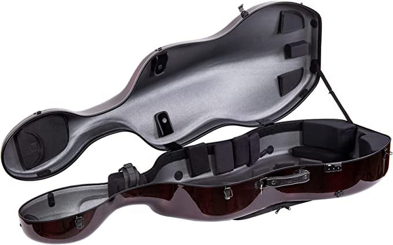 Crossrock 100% Carbon Fiber Case fits 4/4 Full-Size Cello, 7 Lb Lightweight