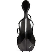 Crossrock 100% Carbon Fiber Case fits 4/4 Full-Size Cello, Lightweight as 7 lb-Black