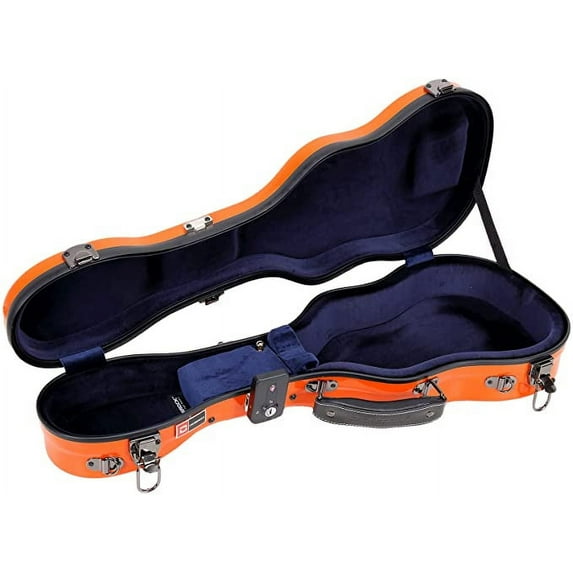 Crossrock 23" Deluxe Portable Concert Ukulele Hard Case Fiberglass with Backpack Strap