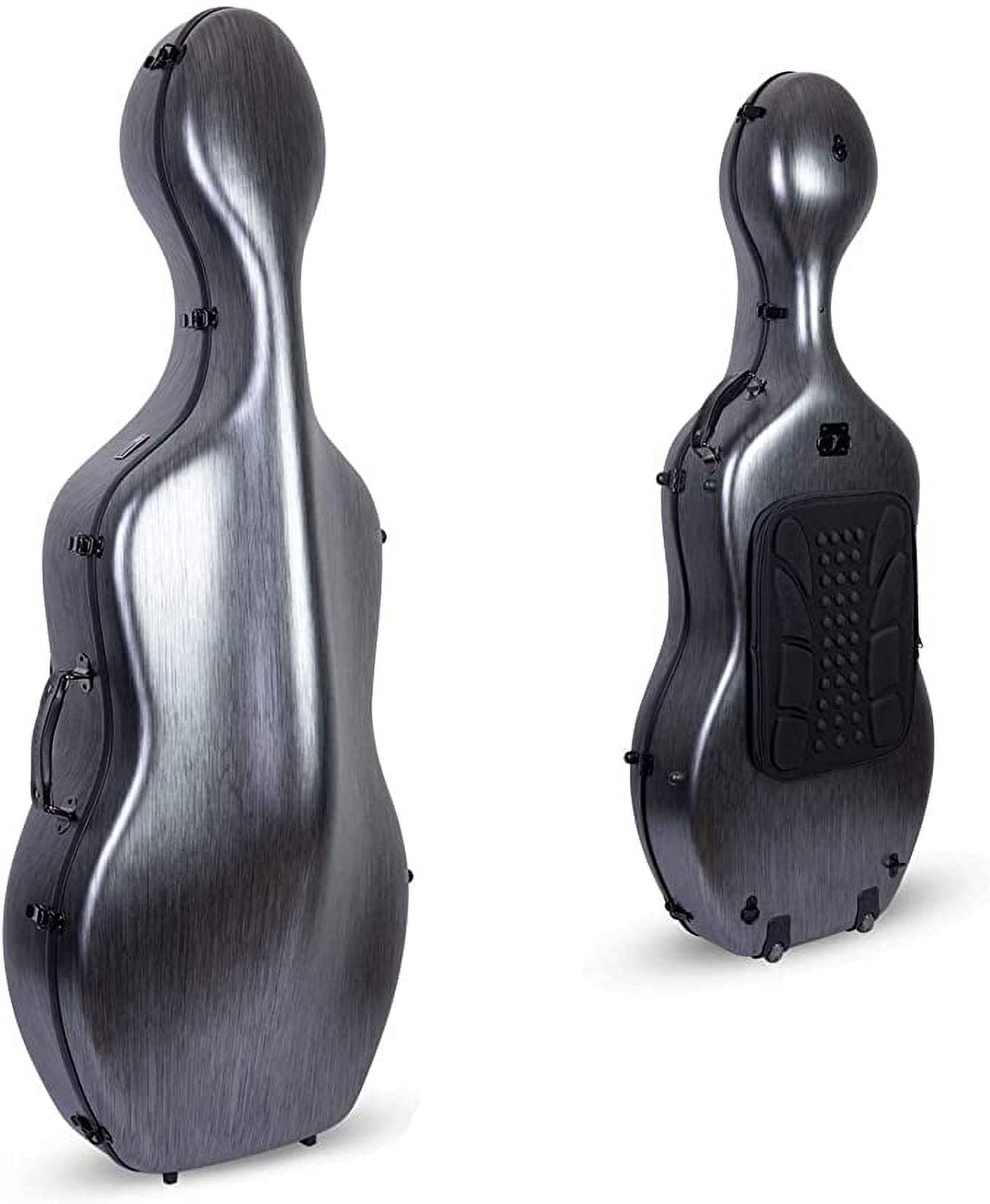Crossrock 4/4 Full Size Cello Case, Lightweight Poly Carbon Composite ...