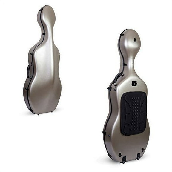 Crossrock 4/4 Cello Guitar Case Lightweight Poly Carbon Composite with Backpack,wheels