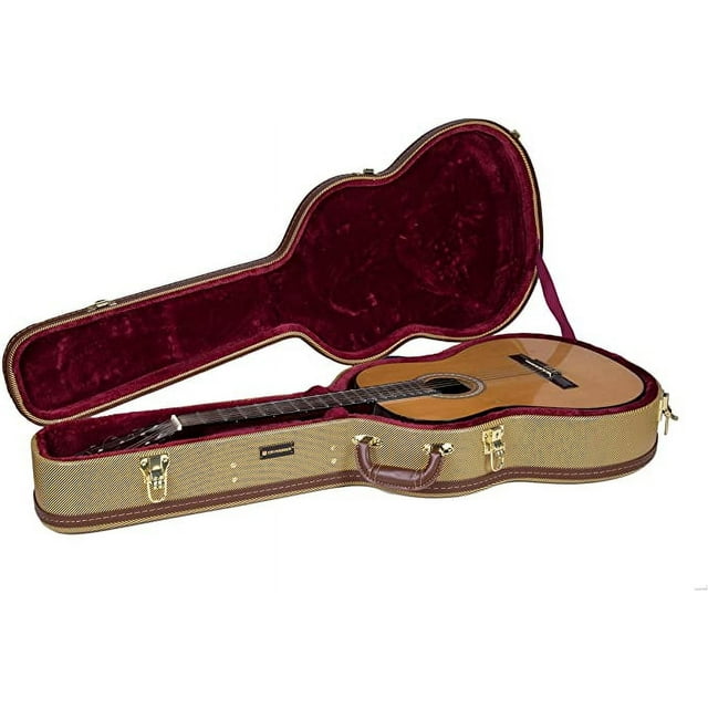 Crossrock 4/4 Full Size Classical Guitar Case, Archtop Wooden Hard