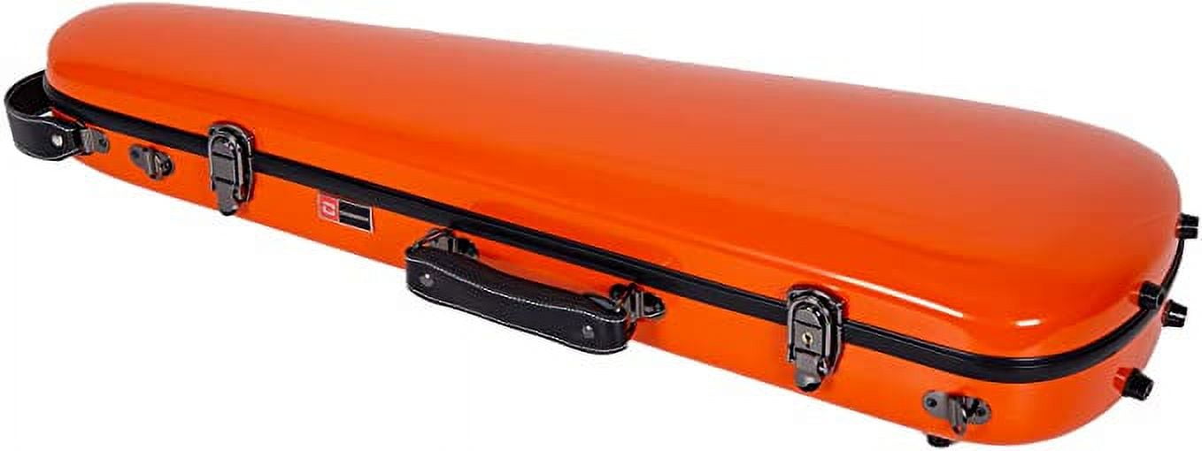 Crossrock 4/4 Size Violin Fiberglass Case with High Quality Velvet Lining