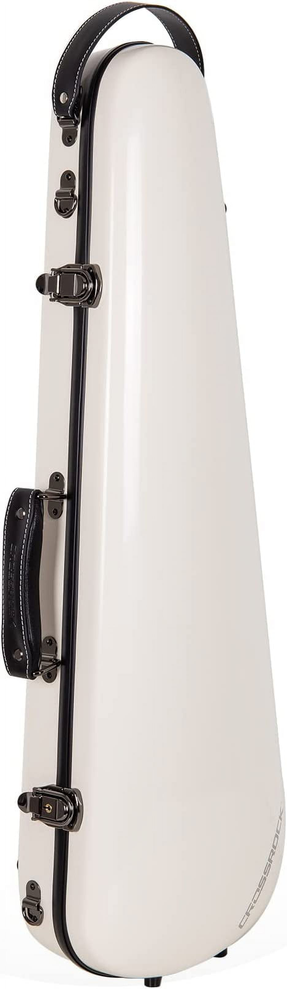 Crossrock 4/4 Size Violin Fiberglass Case with High Quality Velvet Lining