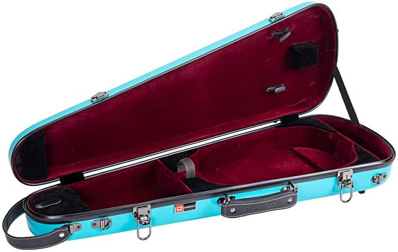 Crossrock 4/4 Size Violin Fiberglass Case with High Quality Velvet Lining