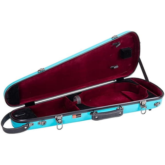 Crossrock 4/4 Size Violin Fiberglass Case with High Quality Velvet Lining