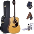 thumbnail image 1 of Crossrock 6 String Acoustic Dreadnought Guitar with Hard Case, Spruce Top, Student Guitar, 1 of 6