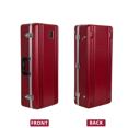thumbnail image 1 of Crossrock ABS Alto Saxophone Case – Rectangular Red Finish, Long-Pile Black Plush Interior, Security Lock & Detachable Strap-Red, 1 of 8