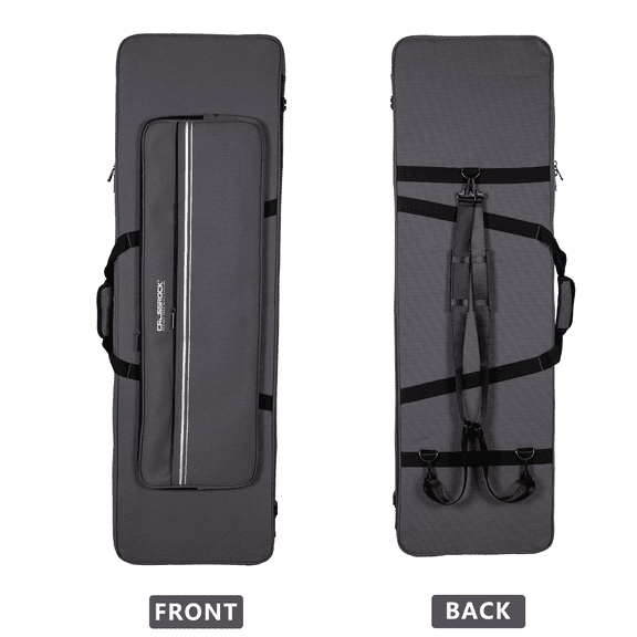 Crossrock Bass Guitar Foam Case for Precision & Jazz | Lightweight Gray Gig Bag with Rugged Exterior, Plush Interior & Storage (CRP300BDG)
