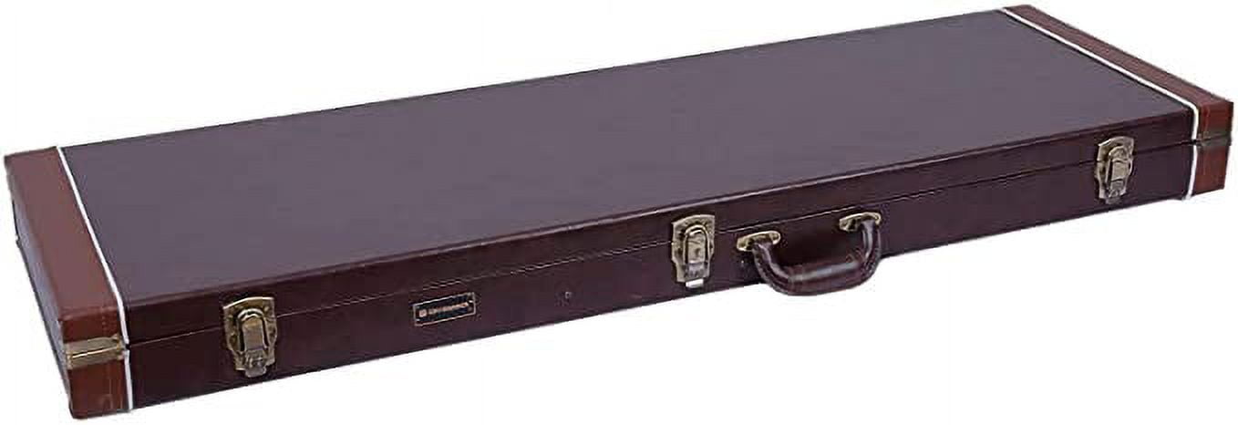 Crossrock Deluxe Electric Bass Guitar Carrying Portable Wooden Hardsell Case
