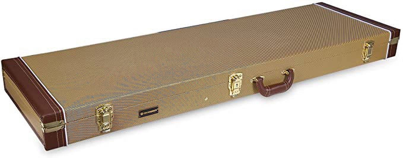 Crossrock Deluxe Electric Bass Guitar Carrying Portable Wooden Hardsell Case