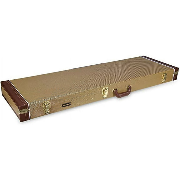 Crossrock Deluxe Electric Bass Guitar Carrying Portable Wooden Hardsell Case