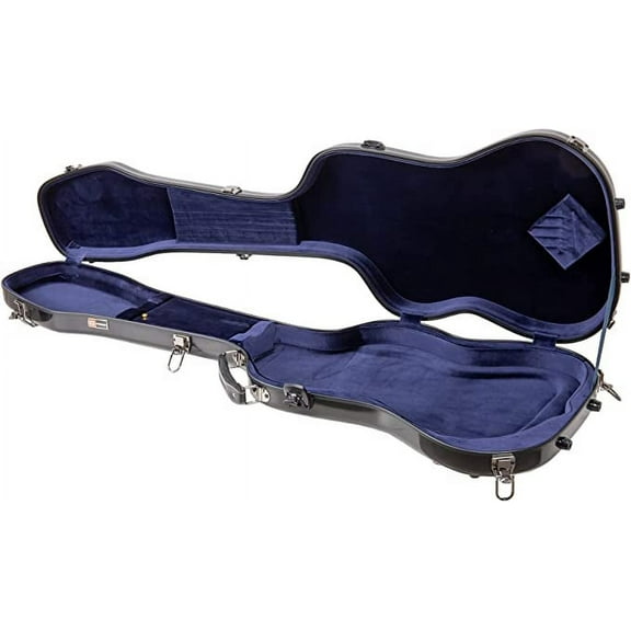 Crossrock Deluxe Fiberglass Case for Jazz Bass Style Guitars with TSA Lock