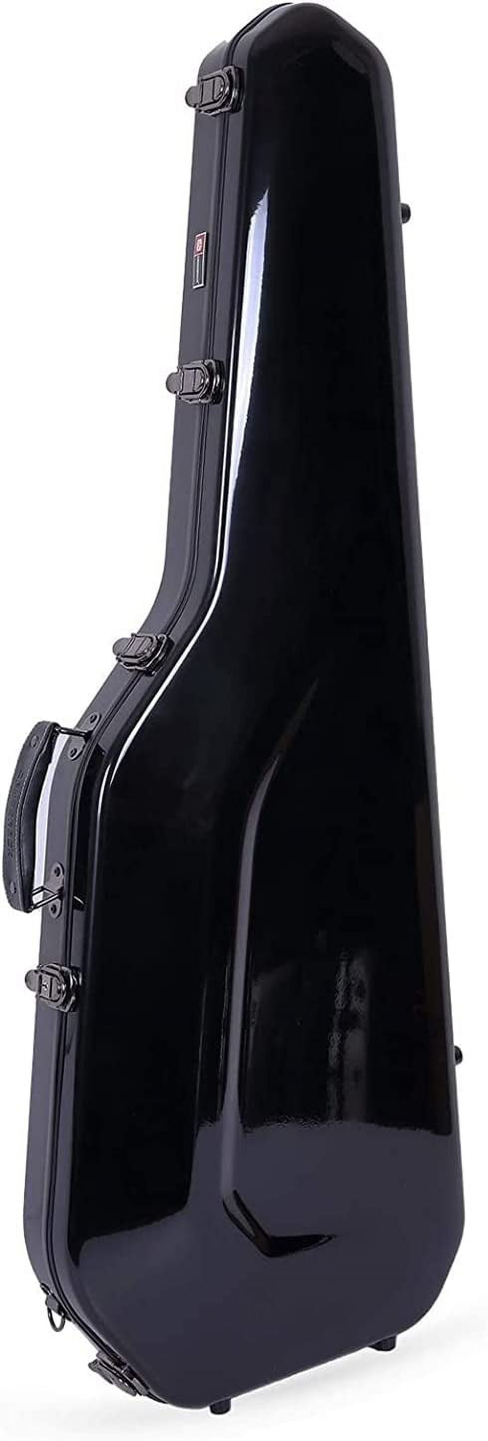 Crossrock Deluxe Fiberglass Case for Telecaster and Stratocaster Style Electric Guitars-Black
