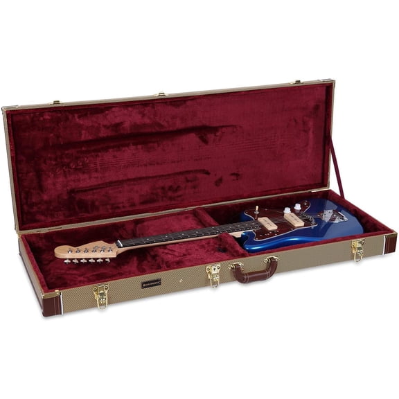 Crossrock Deluxe Hardshell Electric Guitar Case for Jazzmaster/Jaguar Style