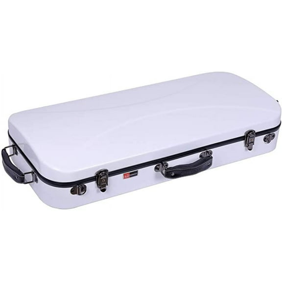 Crossrock Double Fiberglass Hard Case fits 15-16.5 in. Viola & 4/4 Violin