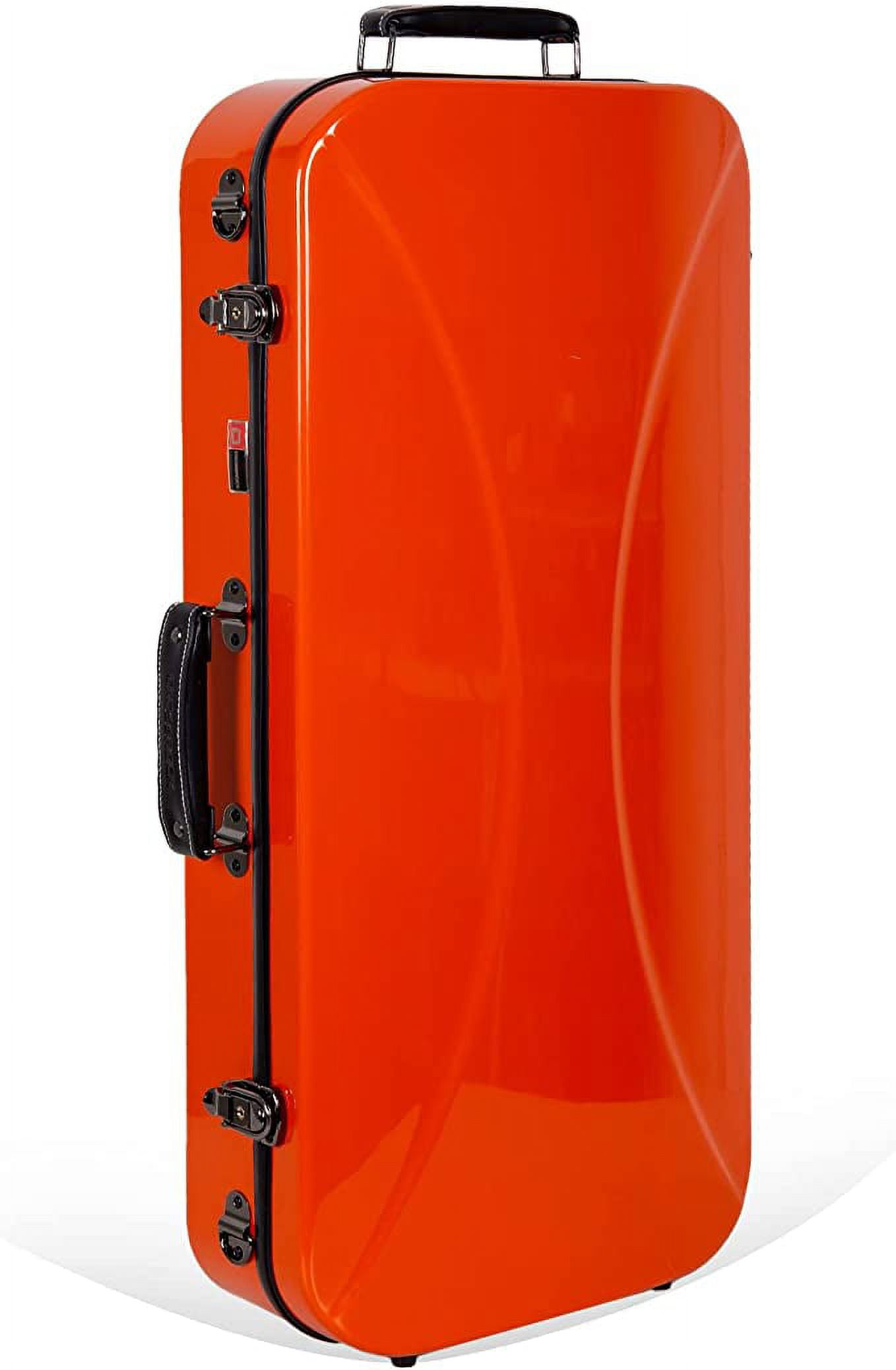 Crossrock Double Fiberglass Hard Case fits 15-16.5 in. Viola & 4/4 Violin