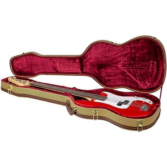 Crossrock Electric Bass Guitar Hard Case for Fender Precision Bass Body Style