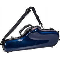 Crossrock Fiberglass Alto Saxophone Case-Includes Accessory Pocket, Removable Shoulder Straps, TSA Lock-Illusion Blue