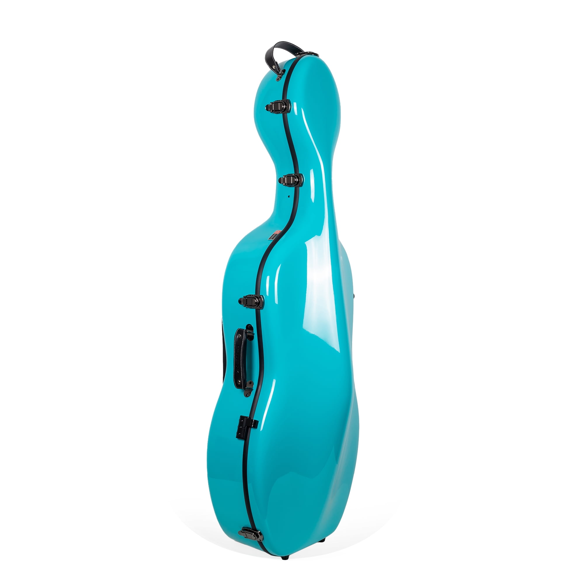 Crossrock Fiberglass Case with Wheels-Fits 4/4 Full Size Cellos-Includes Padded Music Pouch, 3 Handles, Removable Shoulder Straps, Combination Lock-Mint Blue (CRF2020CEFMB)