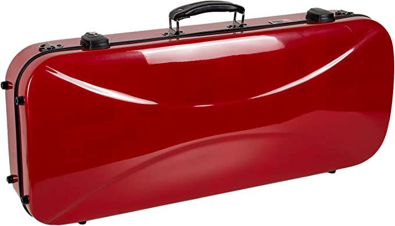 Crossrock Fiberglass Double Case for Two Full-Size Violins with TSA Lock